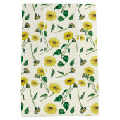 水彩ひまわり模様抱き枕 ミディアムペーパーバッグ (裏面)