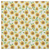 水彩ひまわり模様 ファブリック (見本)