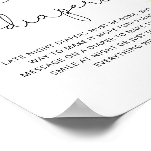 水彩ひまわり深夜用おむつポスター ポスター (角)