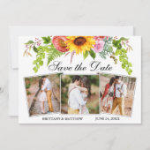 水彩ひまわり混合フローラ3写真 セーブザデート (正面)