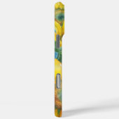 水彩ひまわり濃いティール(緑がかった色)シグニガーリーチャー Case-Mate iPhoneケース (裏面 / 右)