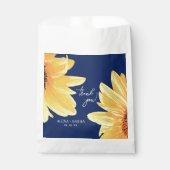 水彩ひまわり濃い青 フェイバーバッグ (正面)