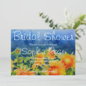 水彩ひまわり畑ブライダルシャワー 招待状 (スタンド正面)