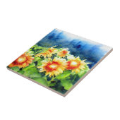 水彩ひまわり畑 タイル (側面)