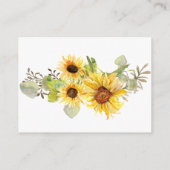 水彩ひまわり秋 エンクロージャーカード (裏面)