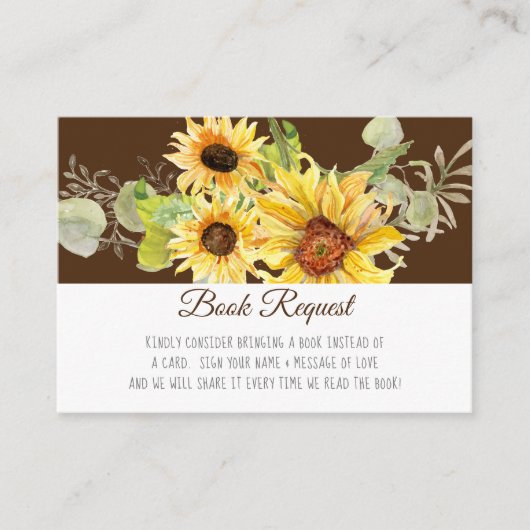 水彩ひまわり秋 エンクロージャーカード (正面)