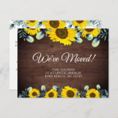 水彩ひまわり移動発表素朴 ポストカード (正面/裏面)