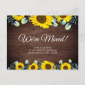 水彩ひまわり移動発表素朴 ポストカード (正面)