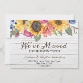 水彩ひまわり移動 |住所の変更 案内状 (正面)
