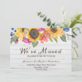 水彩ひまわり移動 |住所の変更 案内状 (スタンド正面)