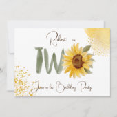 水彩ひまわり第2誕生日招待状 招待状 (正面)