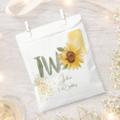 水彩ひまわり第2誕生日 フェイバーバッグ (クリップ留めされた状態)