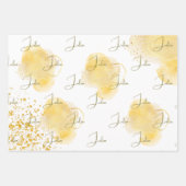 水彩ひまわり第2誕生日 ラッピングペーパーシート (正面3)