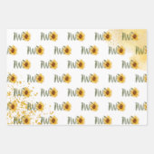 水彩ひまわり第2誕生日 ラッピングペーパーシート (正面2)