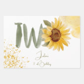 水彩ひまわり第2誕生日 ラッピングペーパーシート (正面)