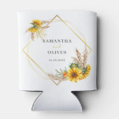 水彩ひまわり素朴の結婚クーラーボックス 缶クーラー (裏面)