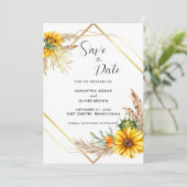 水彩ひまわり素朴スクリプト日付の保存 セーブザデート (スタンド正面)