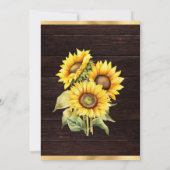 水彩ひまわり素朴リースベビーシャワー 招待状 (裏面)