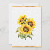 水彩ひまわり素朴リースベビーシャワー 招待状 (裏面)