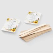 水彩ひまわり素朴結婚式 プログラム ハンドファン (組立なし)