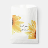 水彩ひまわり結婚の花 フェイバーバッグ (正面)