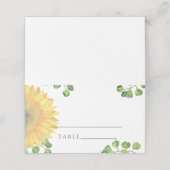 水彩ひまわり結婚座席表 プレイスカード (外部開封)