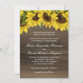 水彩ひまわり結婚式招待状 招待状 (正面)