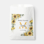 水彩ひまわり緑ブライダルシャワー フェイバーバッグ (正面)