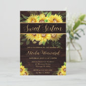 水彩ひまわり縁どのフレーム甘さ16 招待状 (スタンド正面)