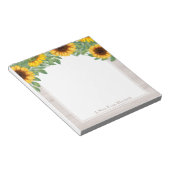 水彩ひまわり縁どメモ帳 ノートパッド (アングル)