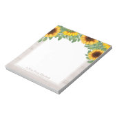 水彩ひまわり縁どメモ帳 ノートパッド (回転)