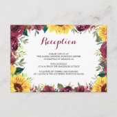 水彩ひまわり縁ど式披露宴 エンクロージャーカード (正面)