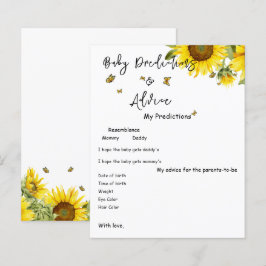 水彩ひまわり花と蝶の赤ちゃんシャワーゲーム