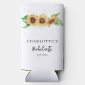 水彩ひまわり花のバチェロレッテ スリム缶クーラー (裏面)