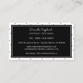 水彩ひまわり花束と水玉模様 名刺 (裏面)