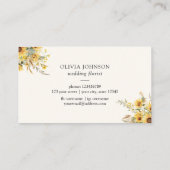 水彩ひまわり花束フローラ名刺 名刺 (裏面)