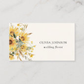 水彩ひまわり花束フローラ名刺 名刺 (正面)