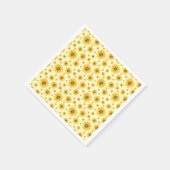 水彩ひまわり花柄 スタンダードカクテルナプキン (角)