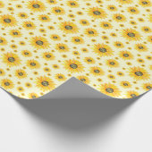 水彩ひまわり花柄 ラッピングペーパー (角)