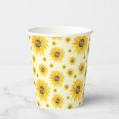 水彩ひまわり花柄 紙コップ (裏面)