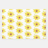 水彩ひまわり芽ハンドパター絵を描ン ラッピングペーパーシート (正面2)