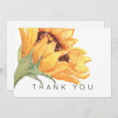 水彩ひまわり葬式 サンキューカード (正面/裏面)
