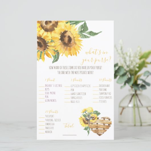 水彩ひまわり財布の中には何が入っているの？ゲーム (スタンド正面)