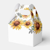 水彩ひまわり赤ちゃんシャワーありがとう フェイバーボックス (裏面サイド)