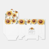 水彩ひまわり赤ちゃんシャワーありがとう フェイバーボックス (折り畳みなし)