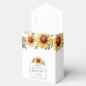 水彩ひまわり赤ちゃんシャワーありがとう フェイバーボックス (オープン)