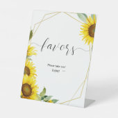 水彩ひまわり赤ちゃんシャワー好み 台座サイン (正面)