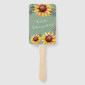 水彩ひまわり赤ちゃんシャワー ハンドファン (裏面)