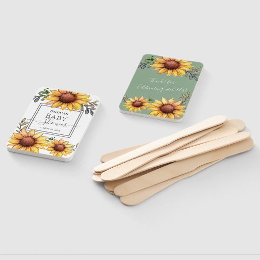 水彩ひまわり赤ちゃんシャワー ハンドファン (組立なし)