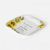 水彩ひまわり赤ちゃんシャワー ペーパープレート (傾斜あり)